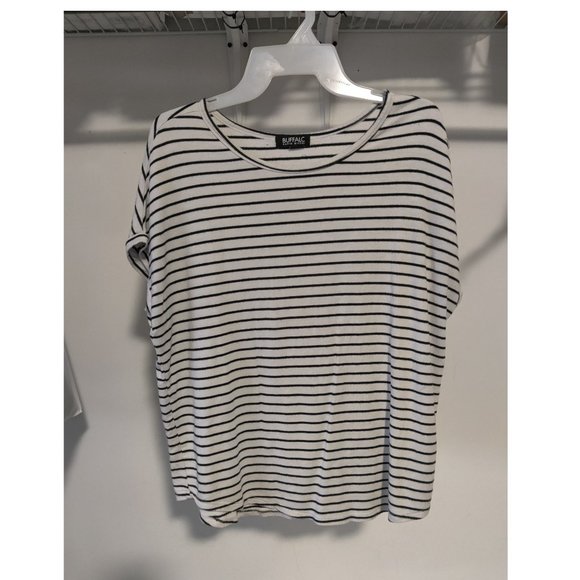 USED Buffalo David Bitton Women's French Terry Short Sleeve Tee Sz S $40 FFF249 - Picture 1 of 3